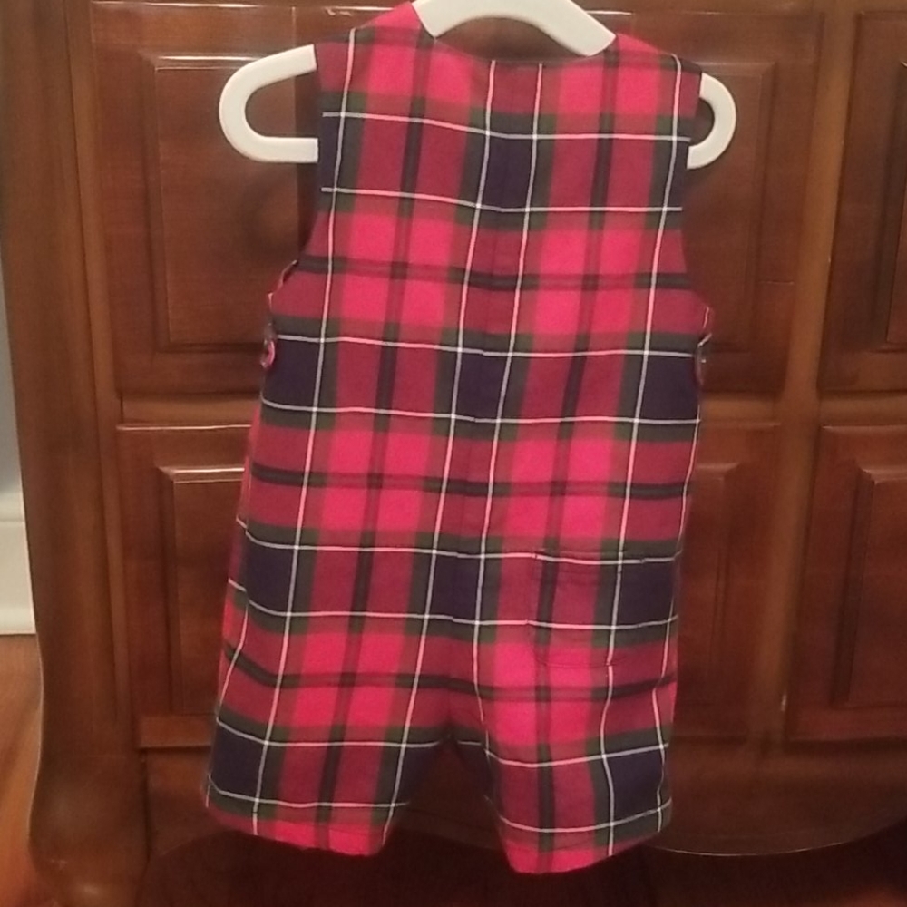 Janie and Jack plaid shortall - Picture 3 of 3